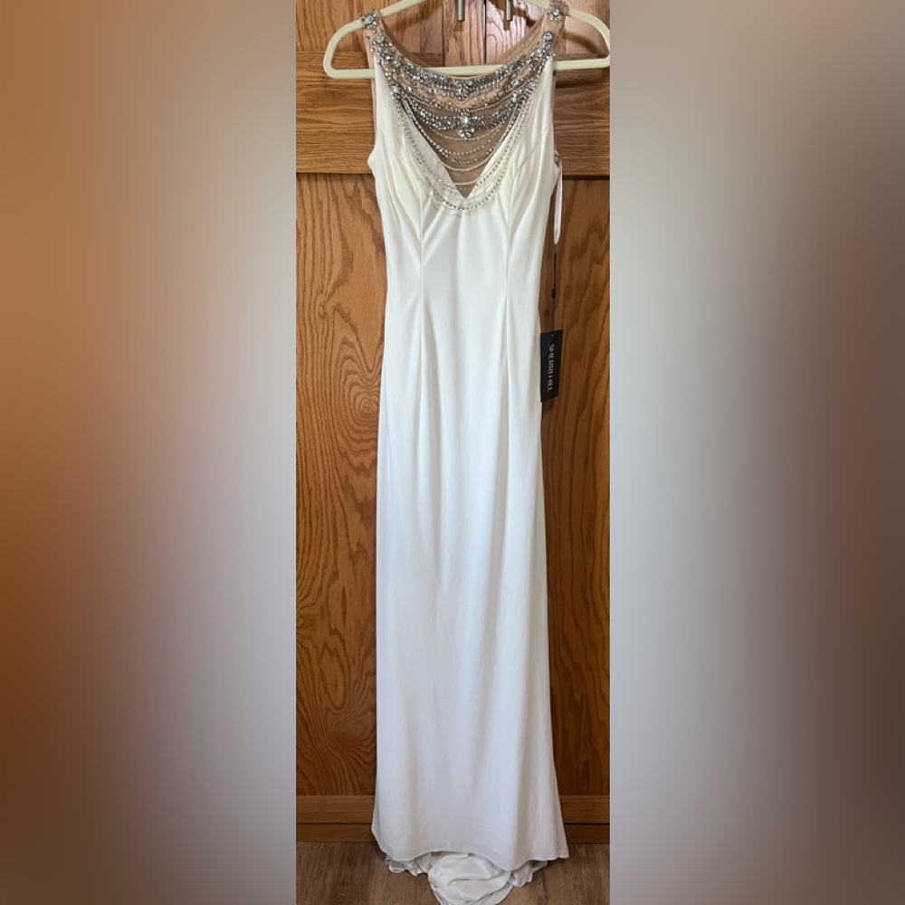 New NWT Sherri Hill Stunning Ivory Formal Dress 4